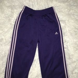 purple adidas sweatpants